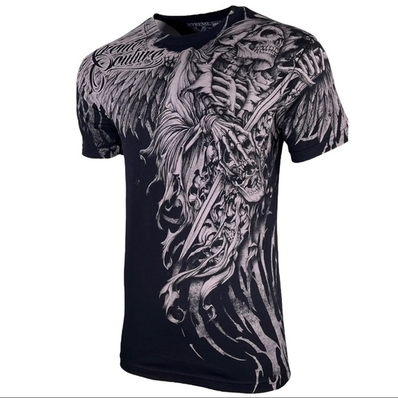 Xtreme Couture by Affliction Men's T-Shirt Wielding Death - Picture 5 of 9
